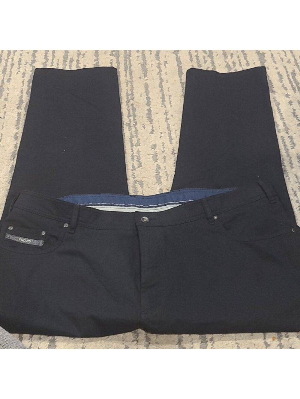 Bugatti black cotton pants